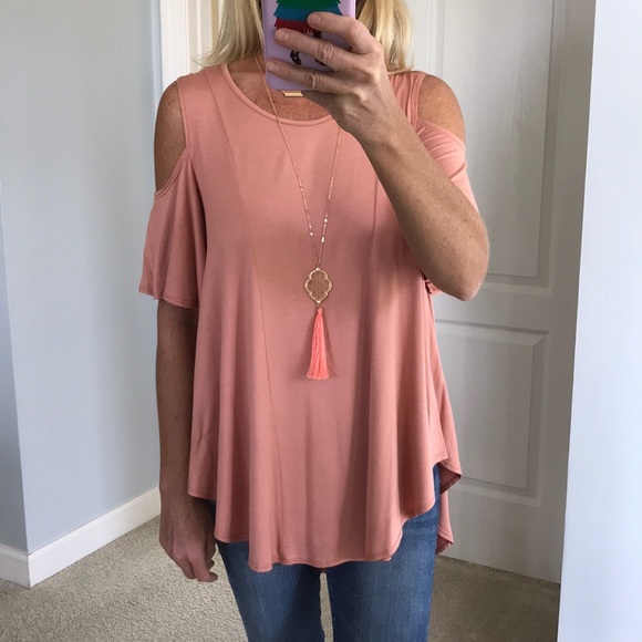 ♥️1 SMALL♥️Cold Shoulder Tunic Top - Picture 6 of 8